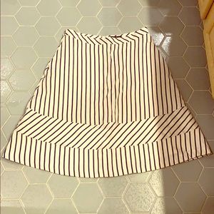 Blue and whey striped skirt